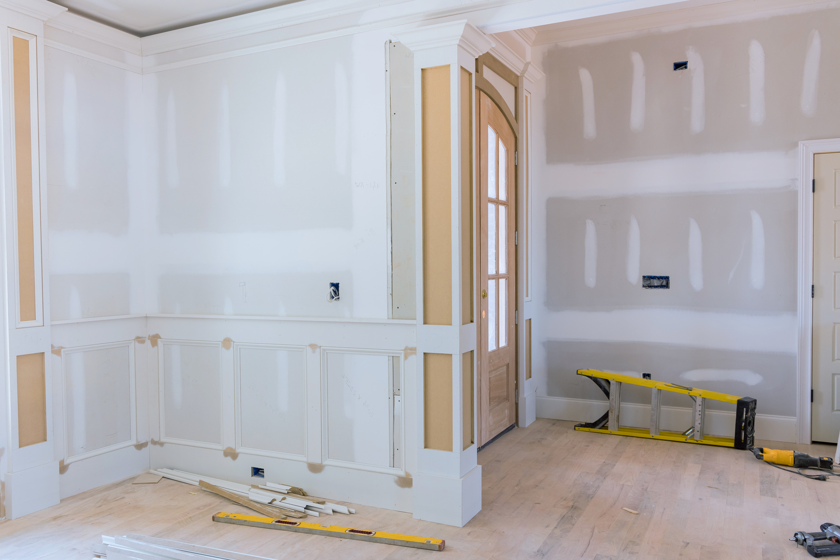 Construction Building Industry New Home Construction Interior Drywall Finish Details