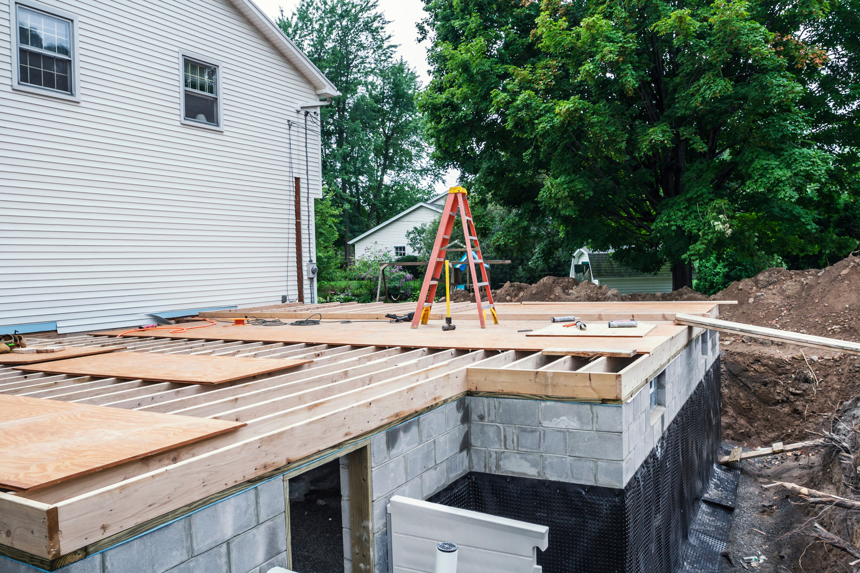 Residential Home Addition Construction Building Site